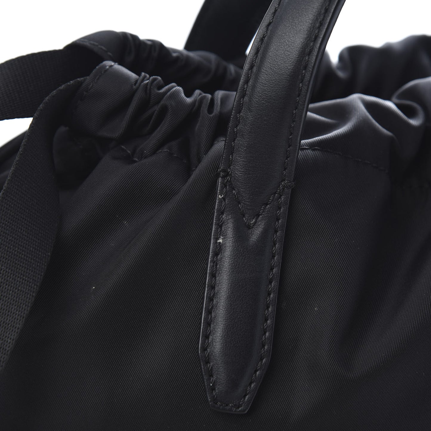 Nylon Vitello Faces Vocabulary Drawstring Backpack Black