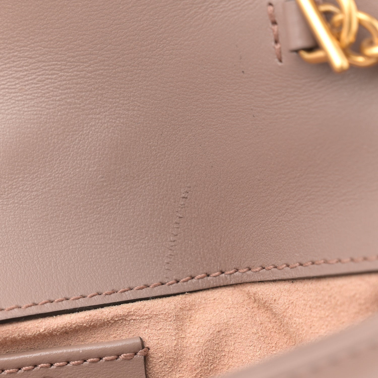 Gucci Calfskin Matelasse Super Mini GG Marmont Shoulder Bag Porcelain Rose 11 of 13