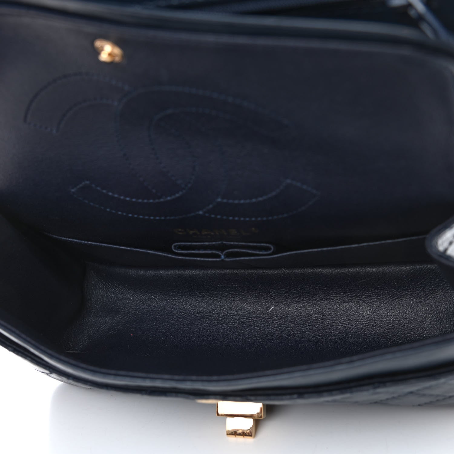 Chanel Aged Calfskin Quilted 2.55 Reissue 225 Flap Navy 4 of 8