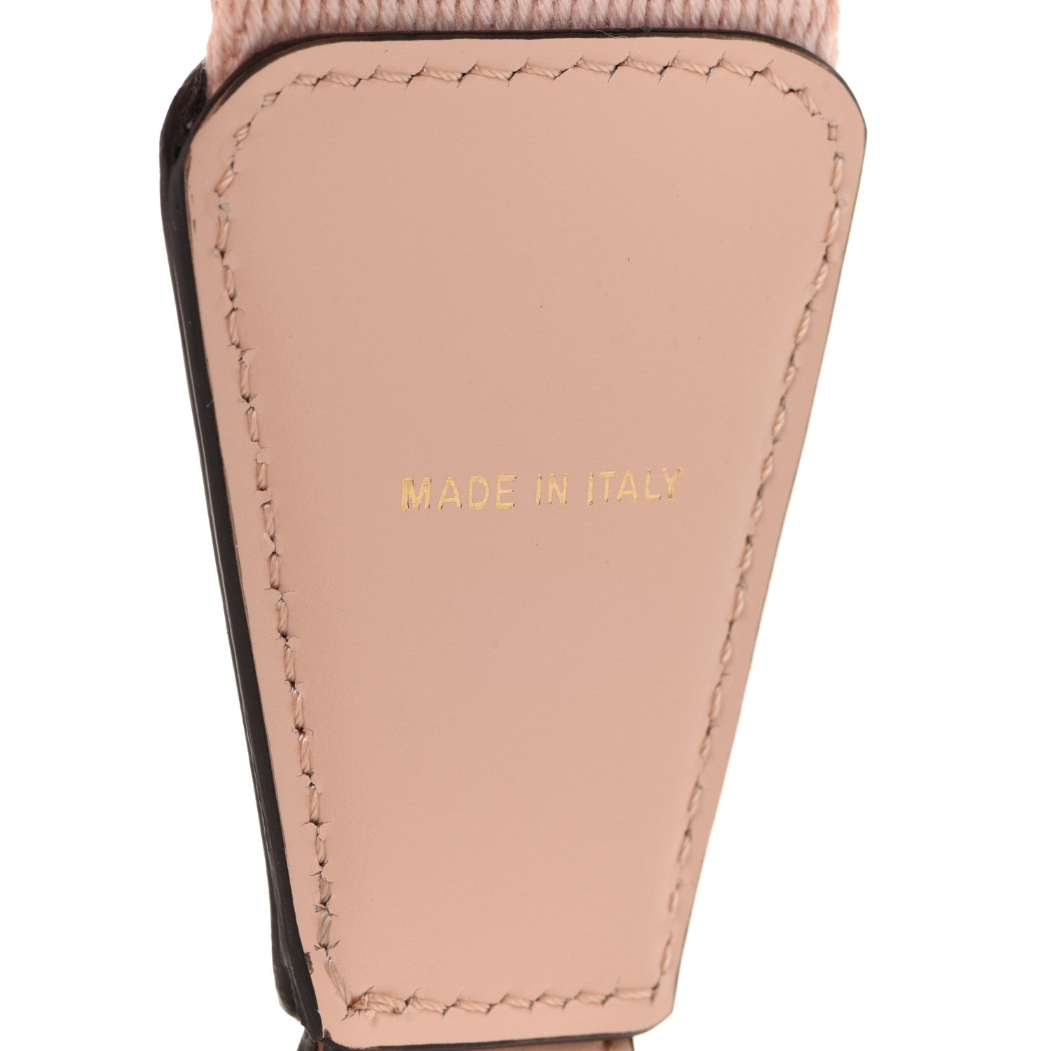 Fendi Jacquard Ribbon Vitello King FF Bi-Color Intreccio Adjustable Strap You Light Rose Camel 5 of 6