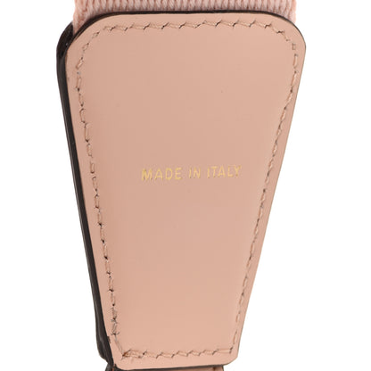 Fendi Jacquard Ribbon Vitello King FF Bi-Color Intreccio Adjustable Strap You Light Rose Camel 5 of 6