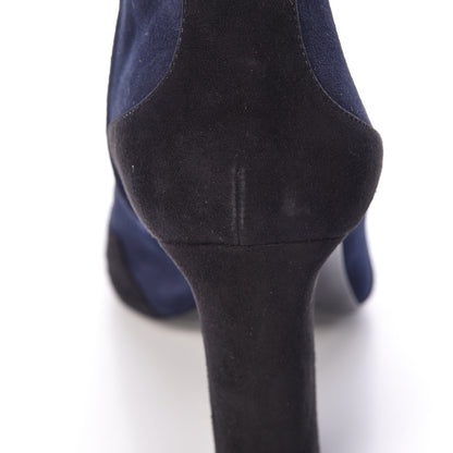 Hermes Suede Goatskin Neila Ankle Boots 37 Marine Black 13 of 13