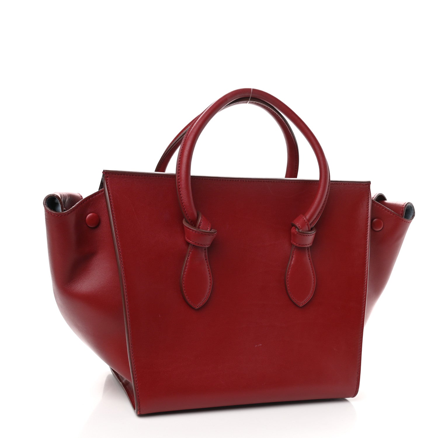 Celine Smooth Calfskin Small Tie Knot Tote Red 2 of 13