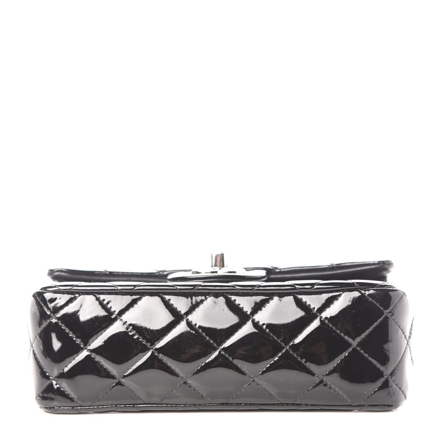 Chanel Patent Calfskin Quilted Mini Rectangular Flap Black 11 of 13