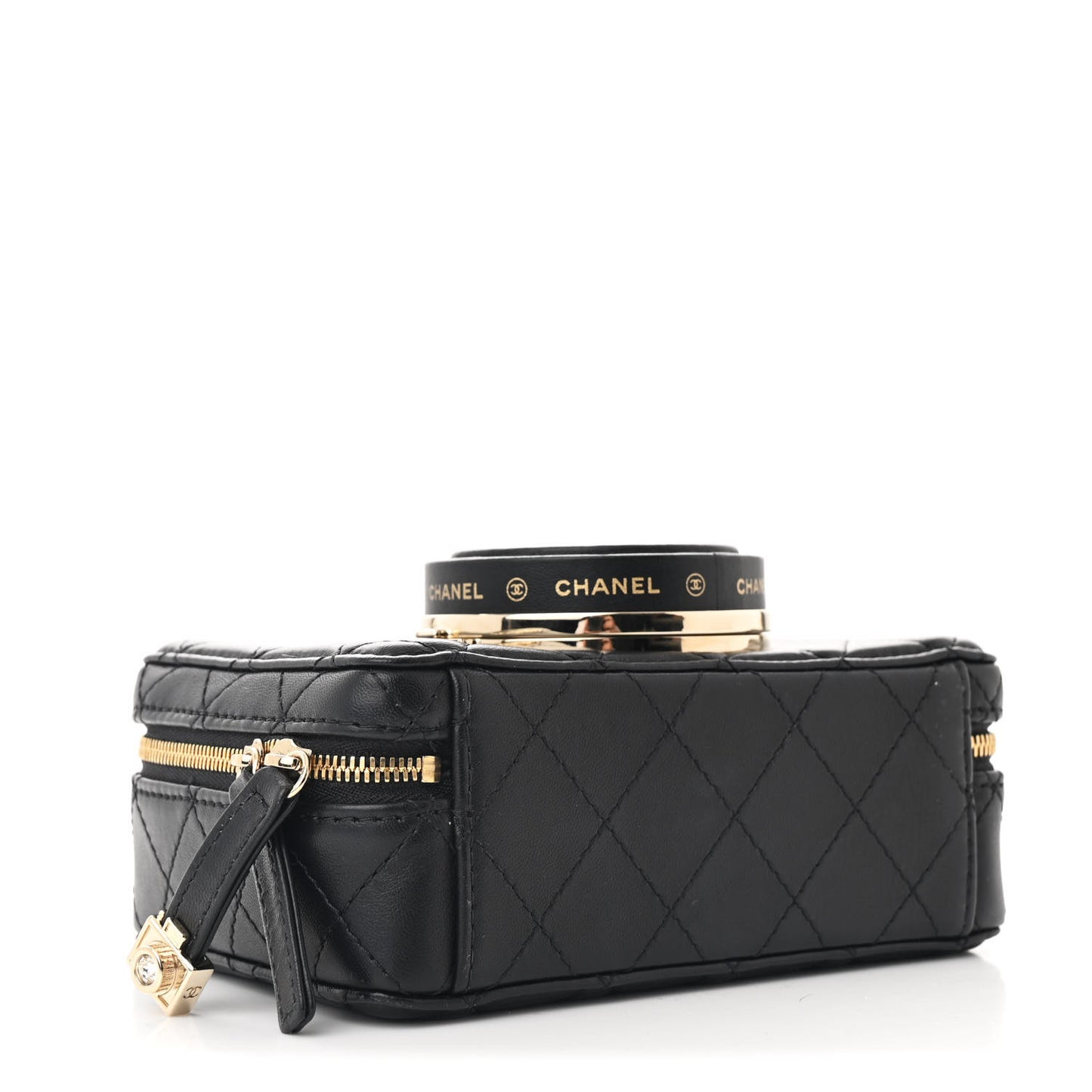 Lambskin Quilted Coco Click Bag Black