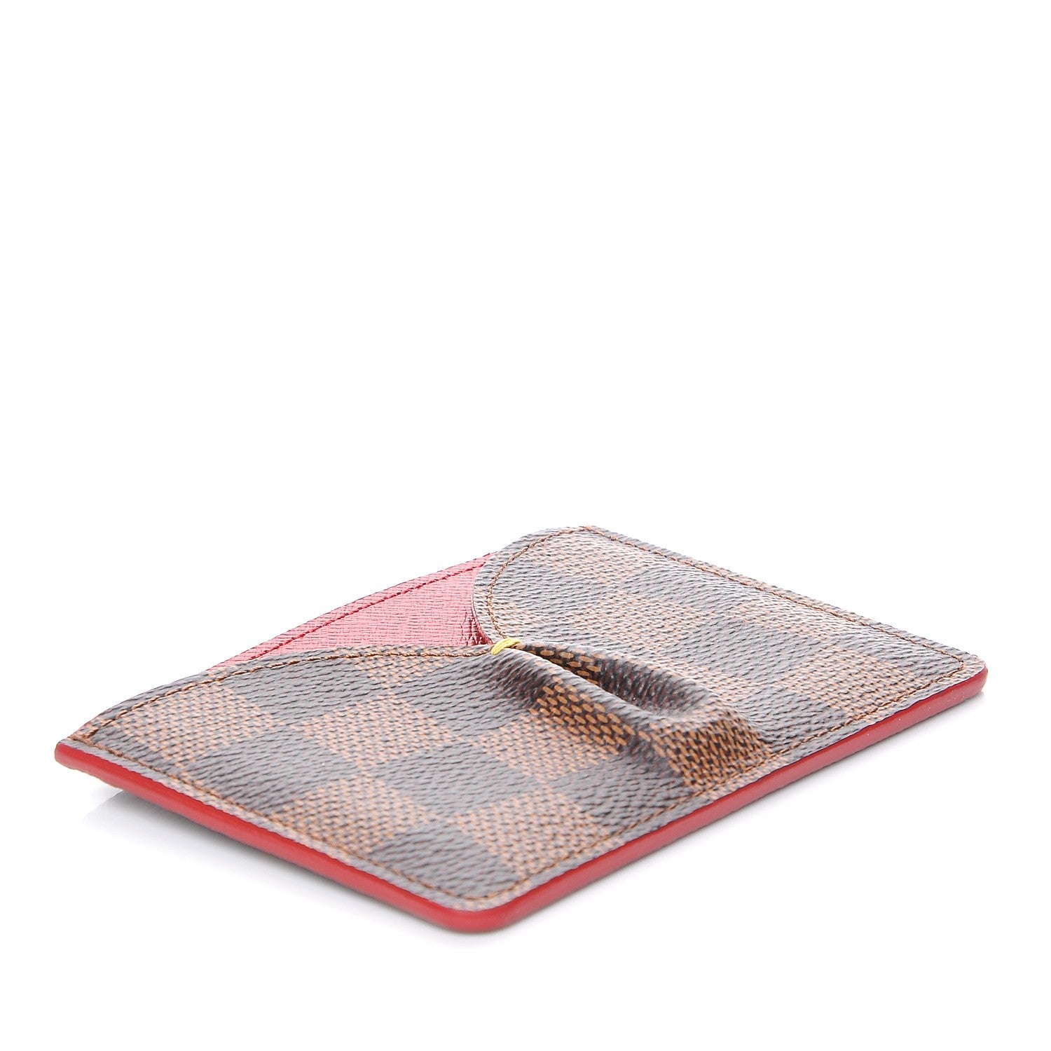 Louis Vuitton Damier Ebene Caissa Card Holder Cherry 4 of 7