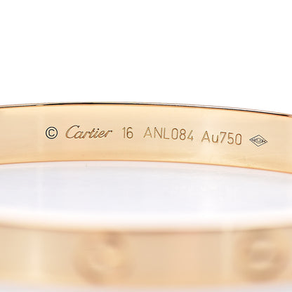 Cartier 18K Yellow Gold LOVE Bracelet 16 4 of 5