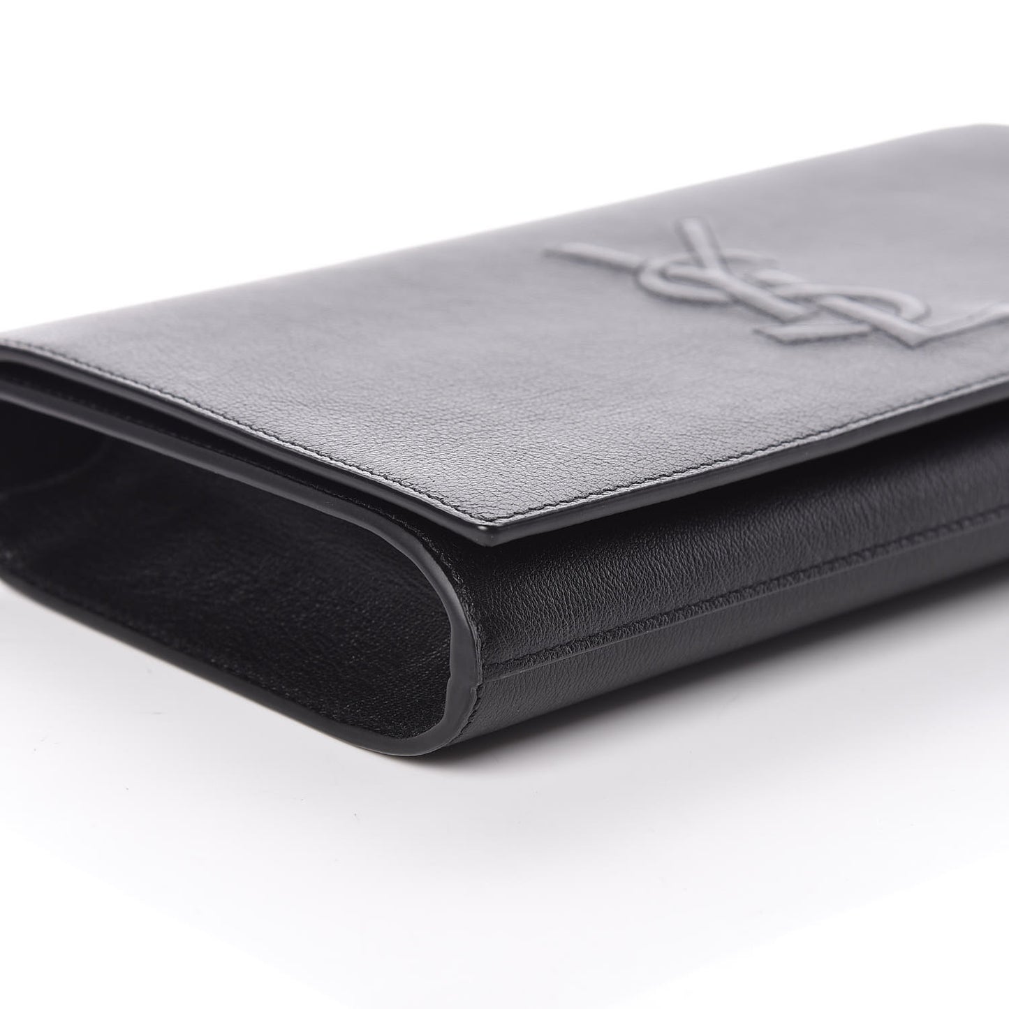 Calfskin Monogram Large Belle De Jour Clutch Black
