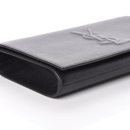 Saint Laurent Calfskin Monogram Large Belle De Jour Clutch Black 7 of 8