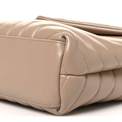 Saint Laurent Calfskin Y Quilted Monogram Small Loulou Chain Satchel Dark Beige 10 of 10