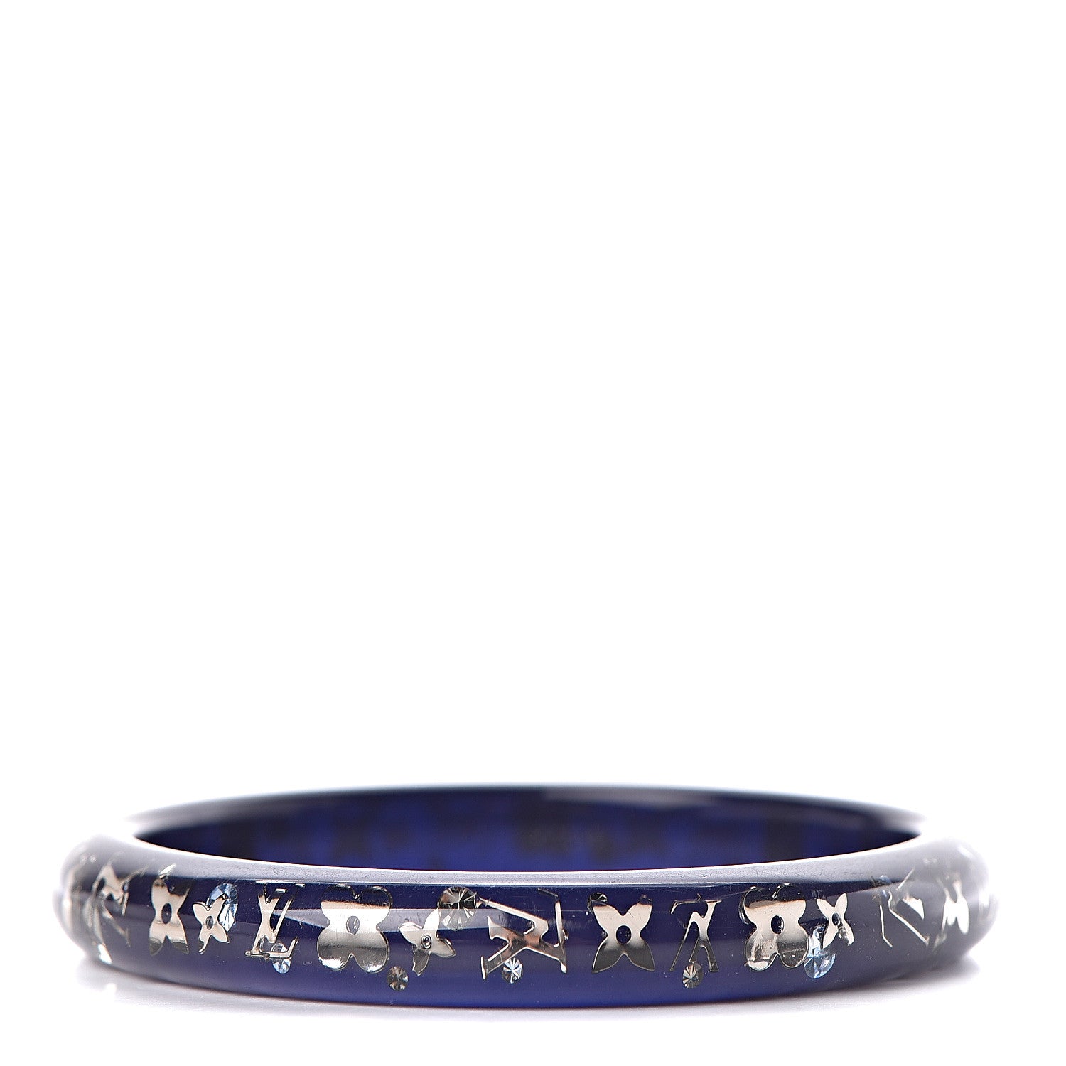 Louis Vuitton Resin Swarovski Medium Inclusion Bracelet PM Navy 1 of 4