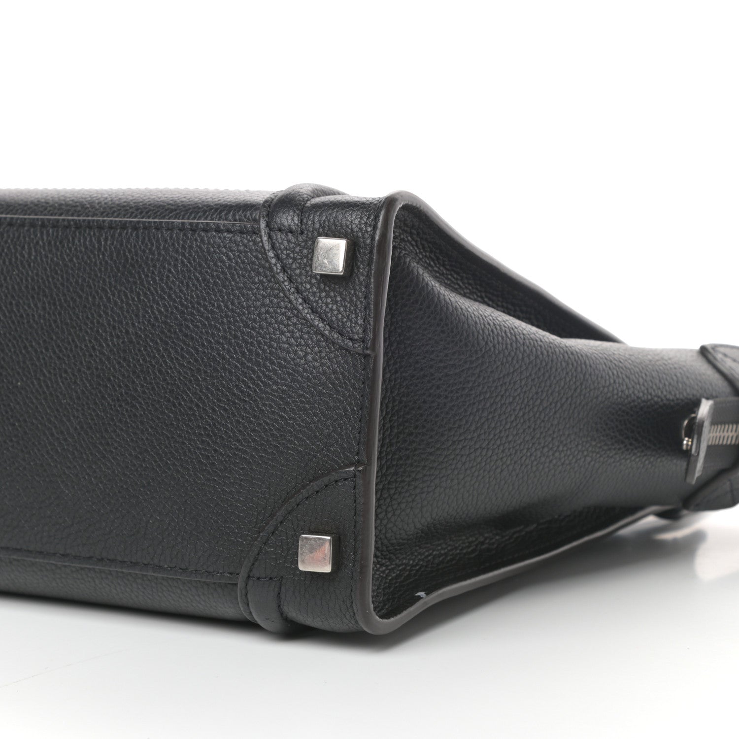 Celine Drummed Calfskin Micro Luggage Black 8 of 8