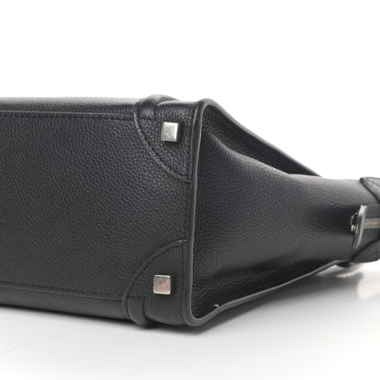 Celine Drummed Calfskin Micro Luggage Black 8 of 8