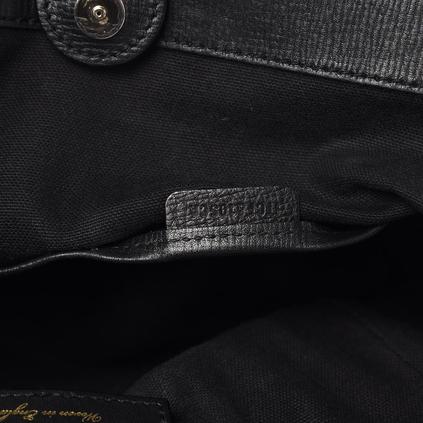 Grainy Calfskin House Check Small Canterbury Black
