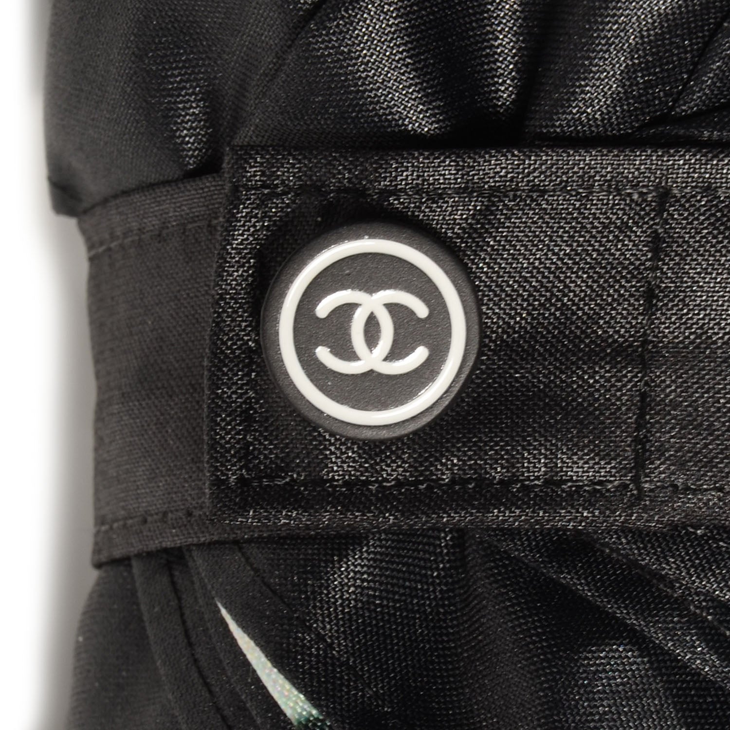 Chanel Coco Mademoiselle CC Graffiti Umbrella Blue Black 5 of 10
