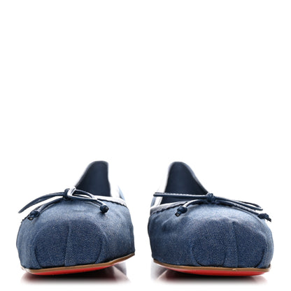 Christian Louboutin Denim Mamadrague Flats 42 Blue 3 of 9