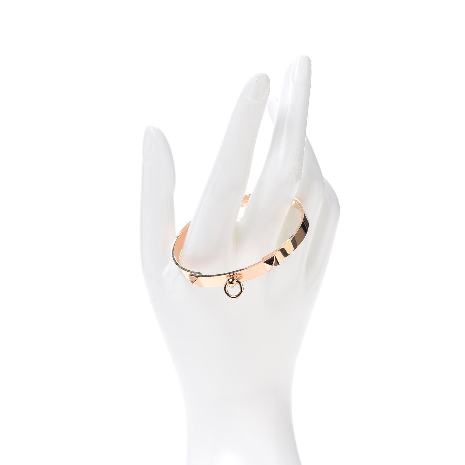 Hermes 18K Rose Gold PM Collier De Chien Bracelet ST 2 of 5