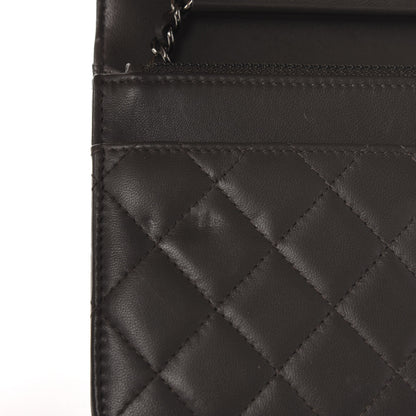 Chanel Lambskin Quilted Boy Wallet On Chain WOC Grey 9 of 12
