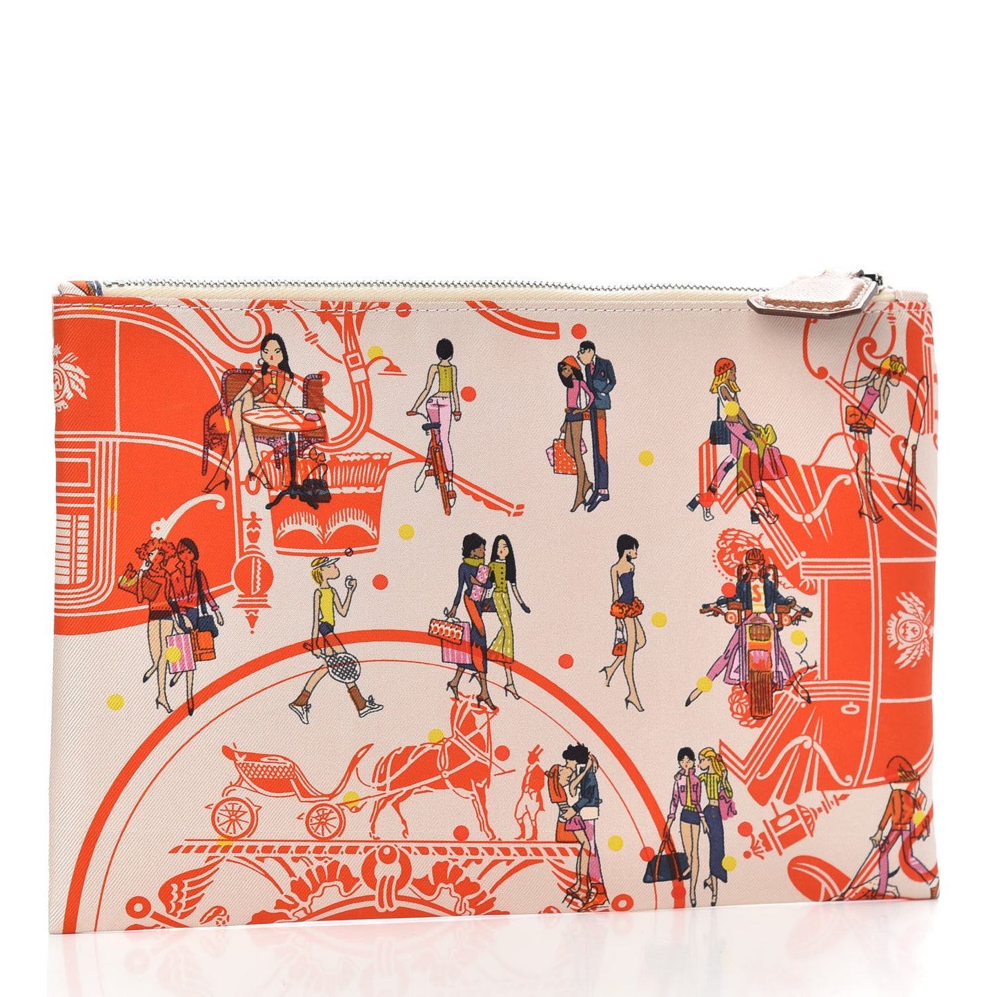Technical Silk Ex-Libris Les Parisiennes Silky Pocket Cosmetic Case Geranium Nata Gold