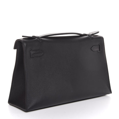 Hermes Swift Kelly Pochette Clutch Black 3 of 24