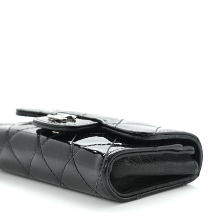 Chanel Patent Quilted Flap Card Holder Black 9 of 9