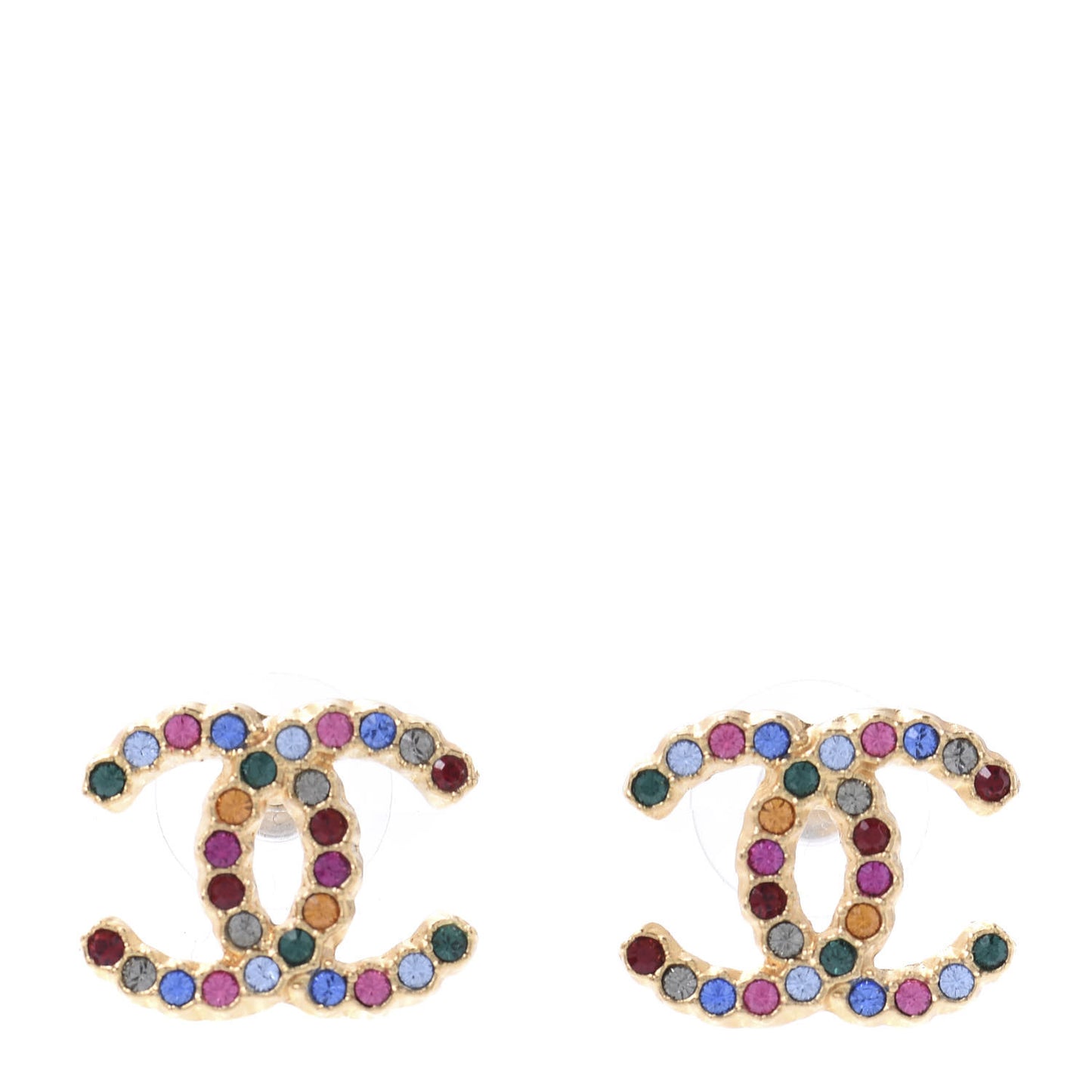 Crystal Over The Rainbow CC Earrings Gold Multicolor