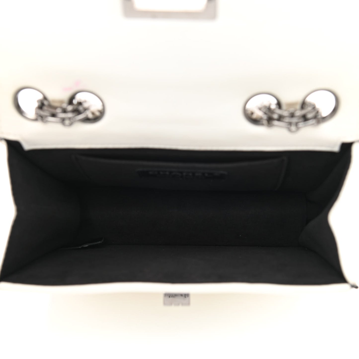 Lambskin Mademoiselle Flap White