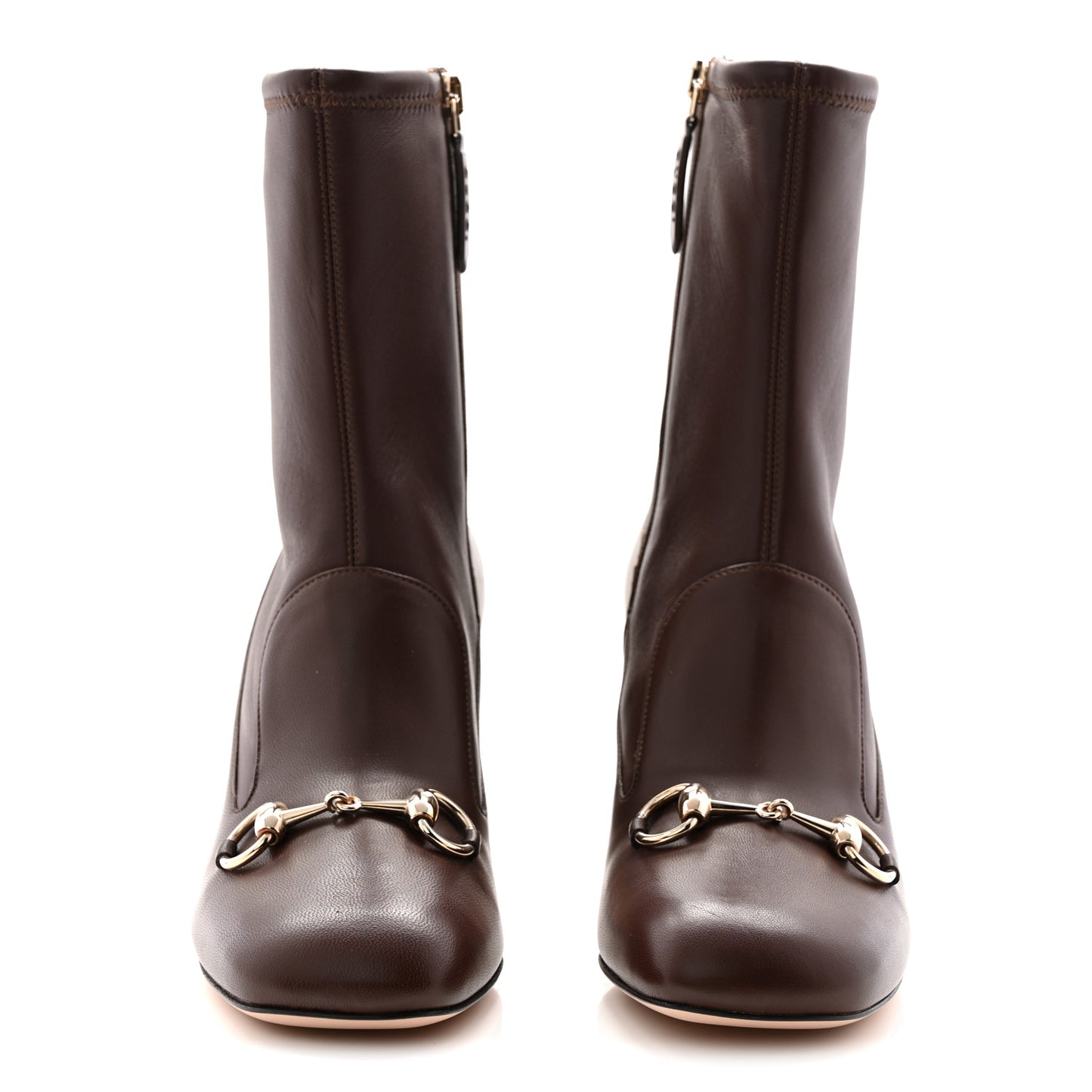 Nappa Horsebit Ankle Boots 38 New Chocolate