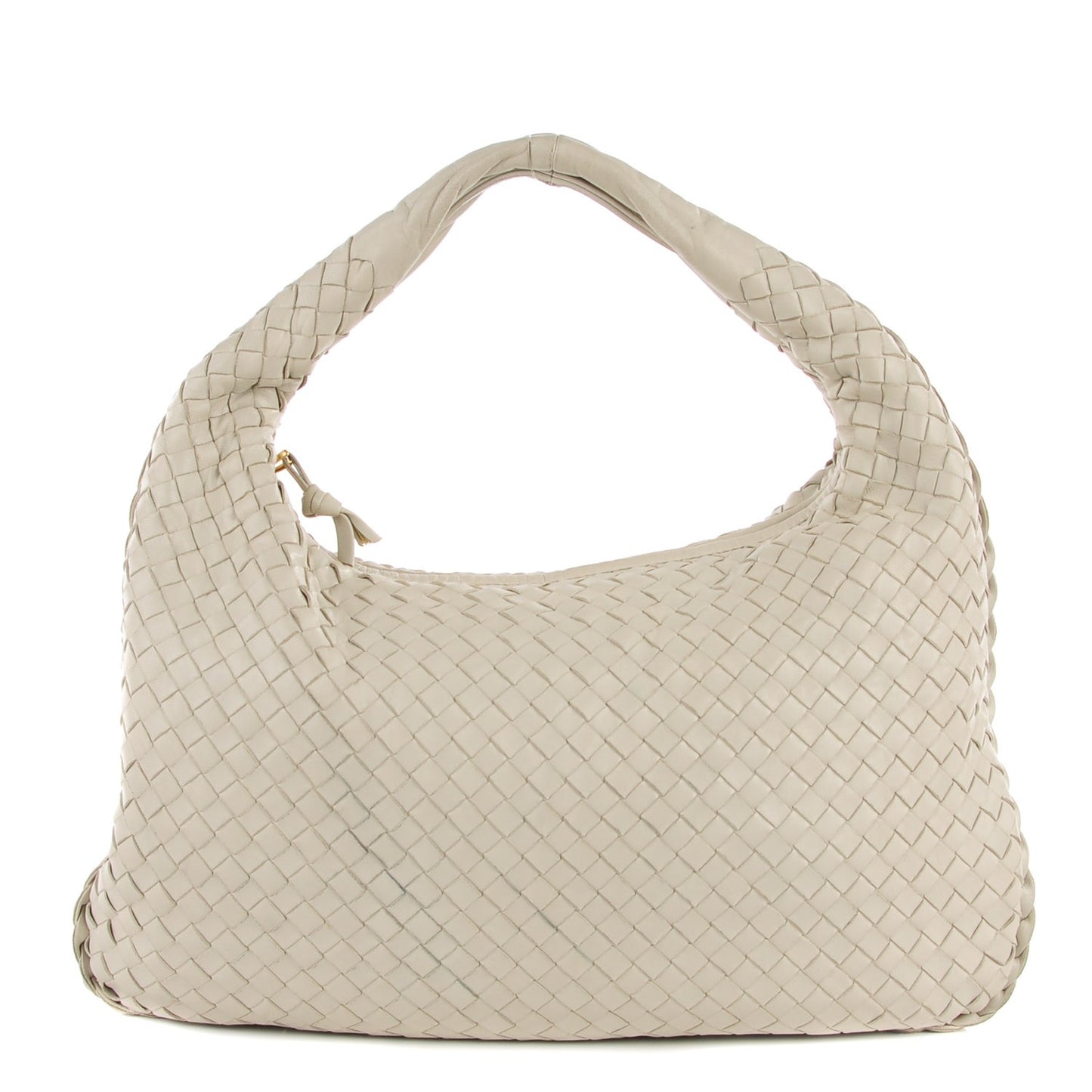 Nappa Intrecciato Medium Veneta Hobo Cream