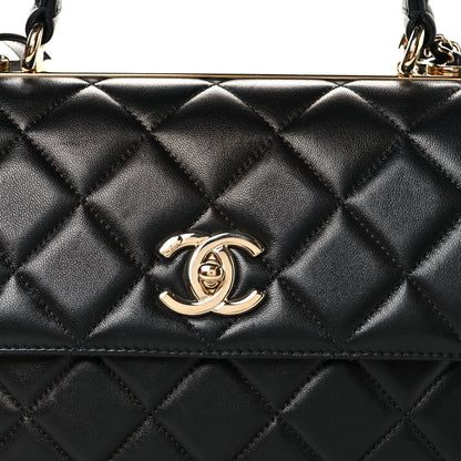 Chanel Lambskin Quilted Small Trendy CC Dual Handle Flap Bag Black 9 of 12