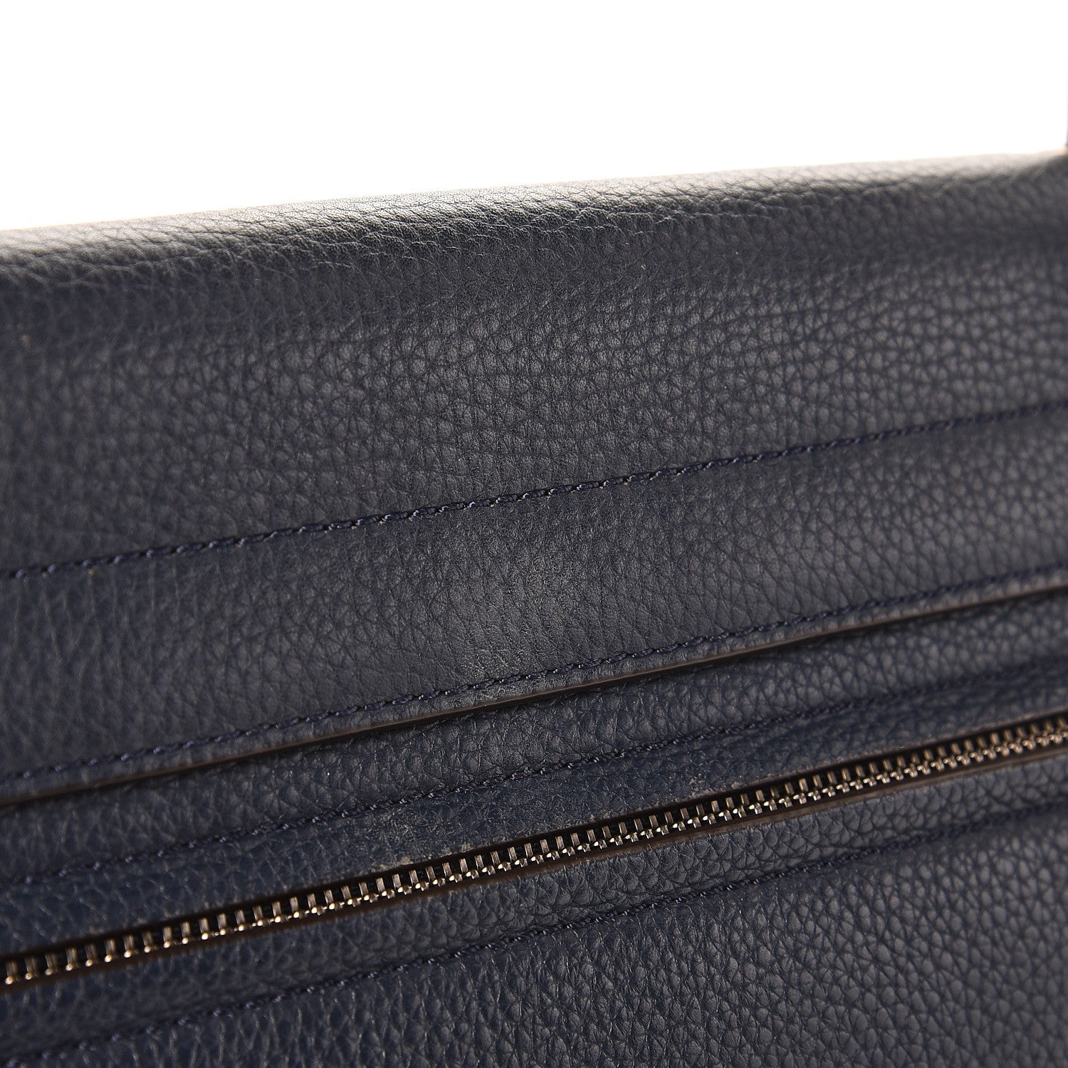 Celine Drummed Calfskin Suede Medium Trapeze Navy 15 of 15