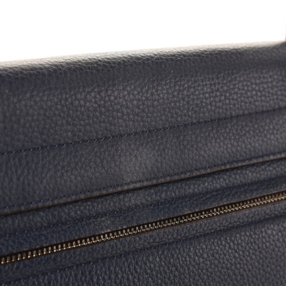 Celine Drummed Calfskin Suede Medium Trapeze Navy 15 of 15