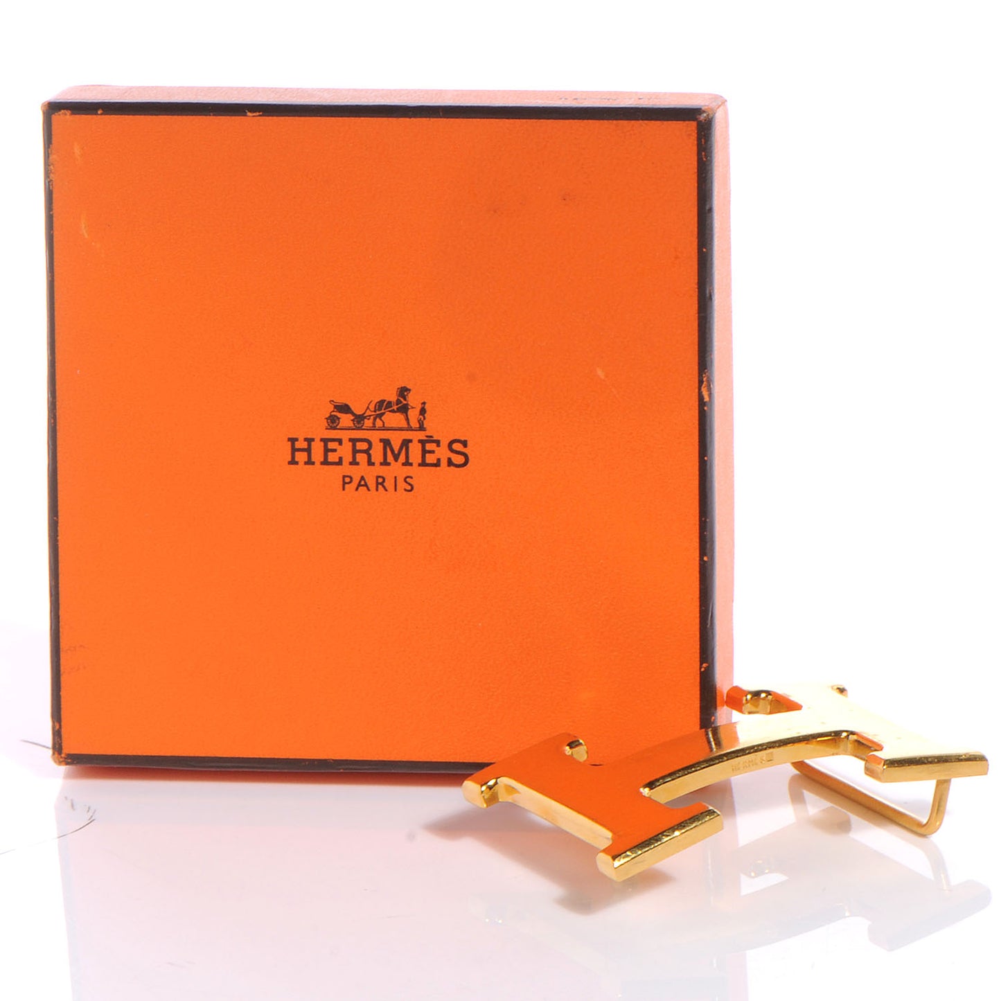 H Belt Buckle Gold