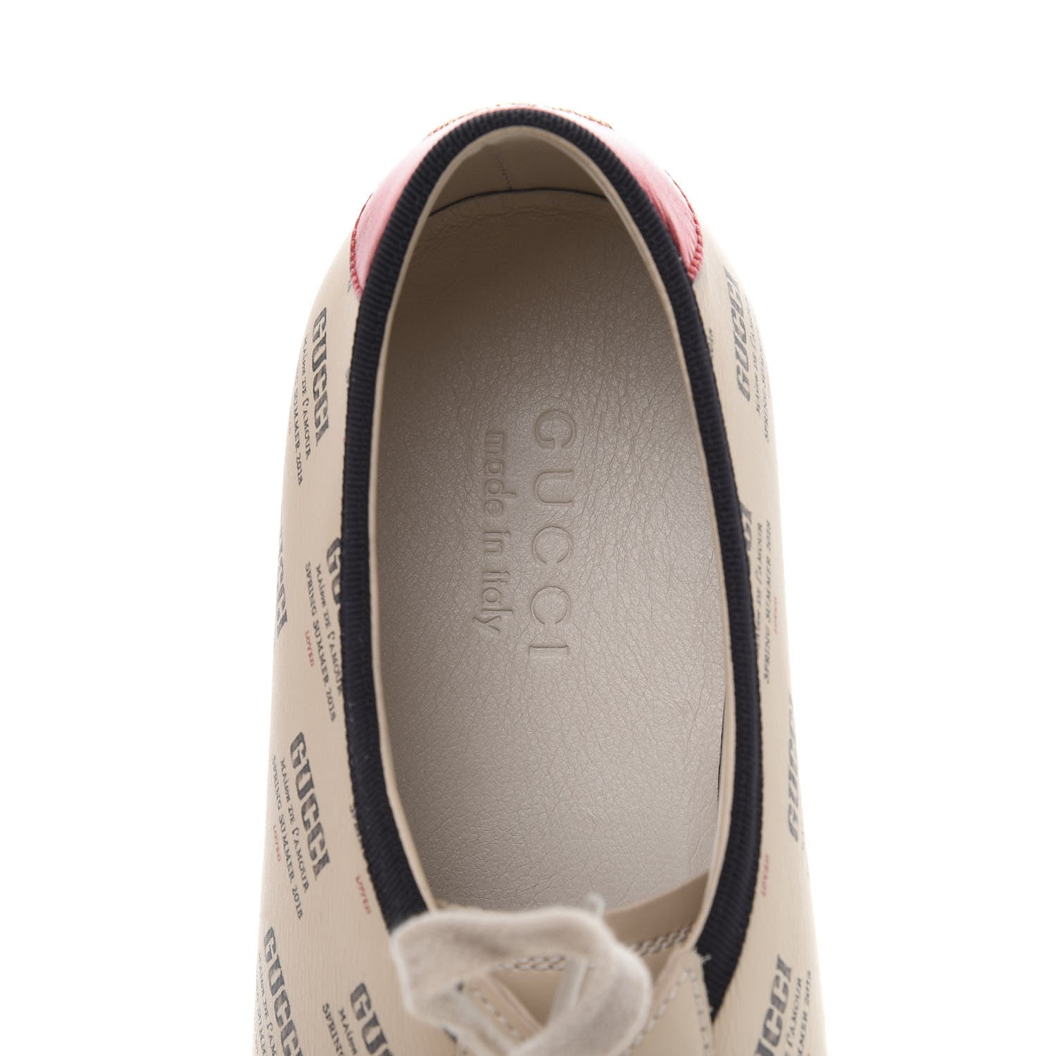 Gucci Calfskin Stamp Print Mens Falacer Sneakers 11 Soy 7 of 9