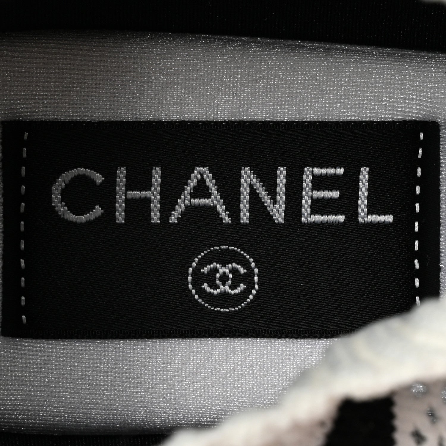 Chanel Mesh Suede Fabric Womens CC Sneakers 36.5 White Black Purple Dark Purple 8 of 10