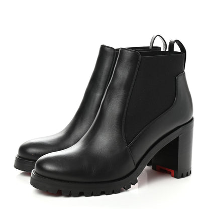 Christian Louboutin Calfskin Marchacroche 70 Chelsea Boots 35 Black 3 of 8