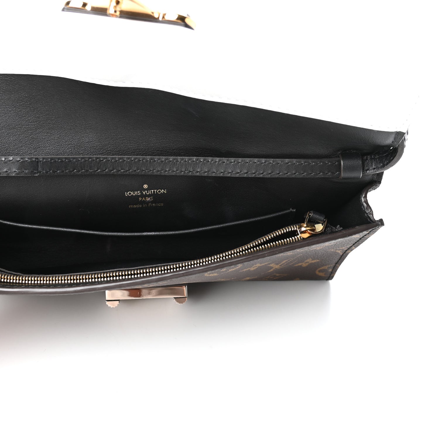 Calfskin Monogram Column Clutch