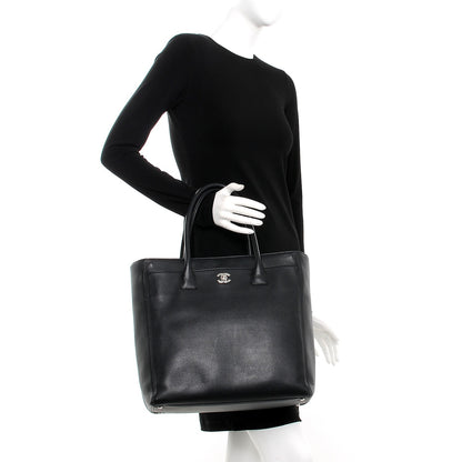 Chanel Calfskin Tall Cerf Tote Black 2 of 10