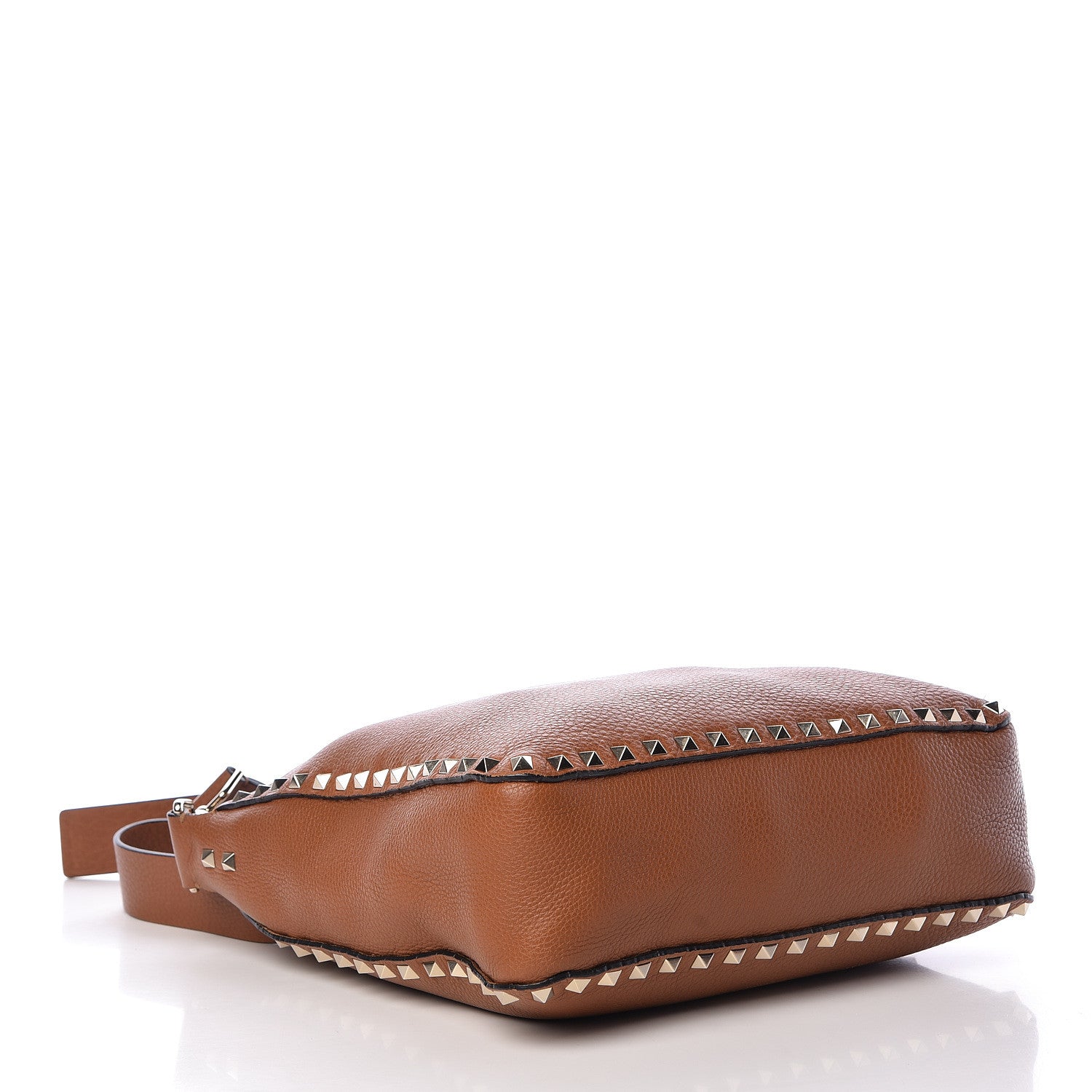 Valentino Garavani Pebbled Calfskin Small Rockstud Flip-Lock Messenger Bag Light Cuir 4 of 13