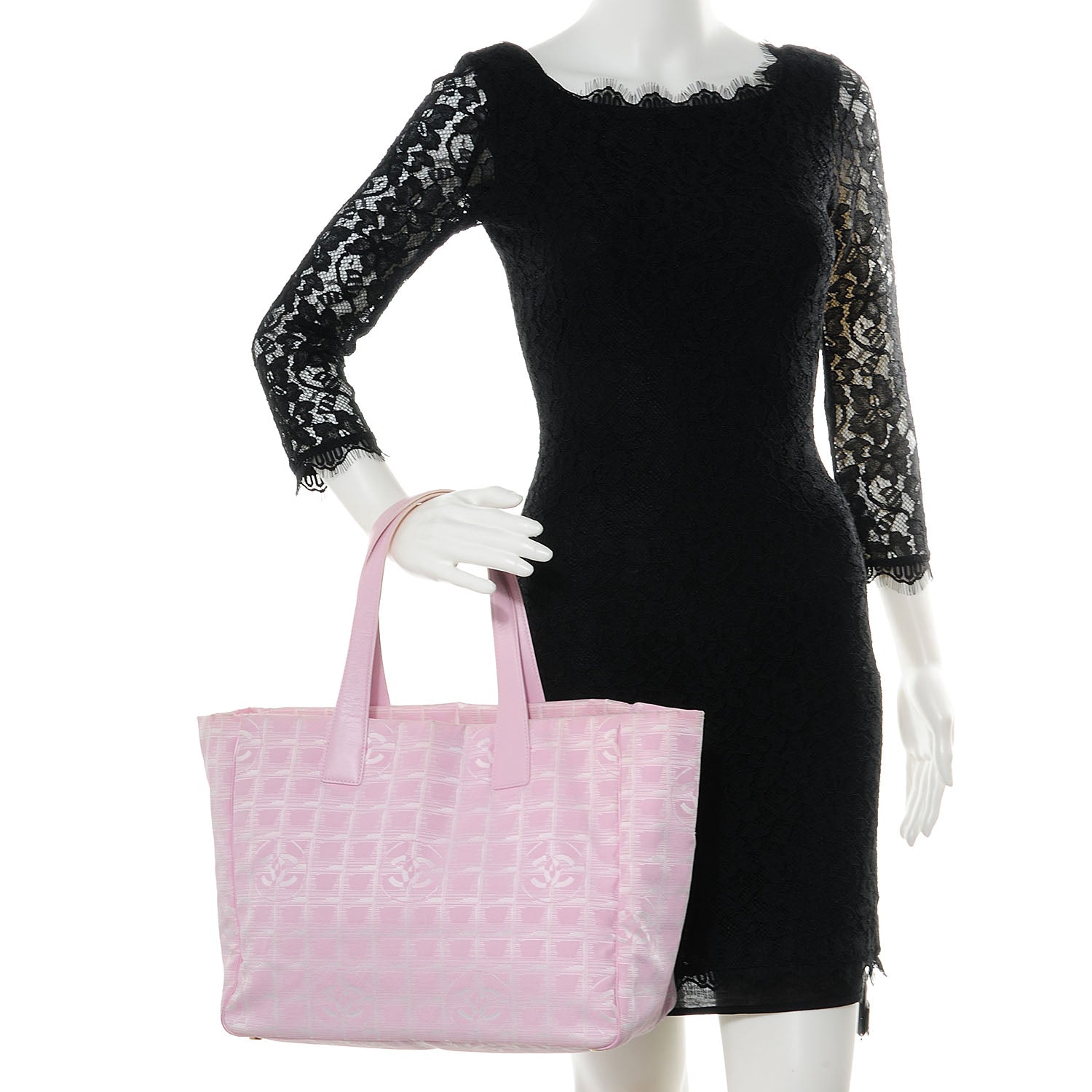 Chanel Nylon Travel Large Tote Pink 2 of 7