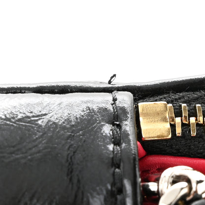 Chanel Glazed Aged Calfskin Quilted CC Small Clutch With Chain Black 14 of 14