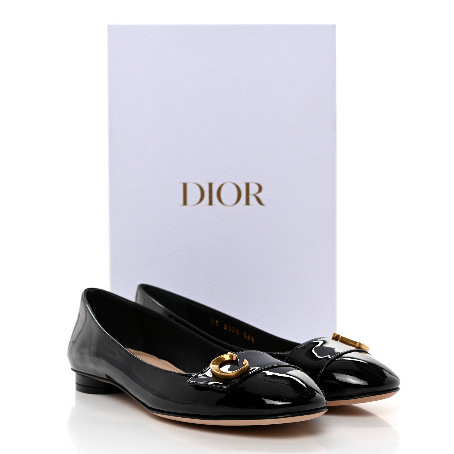 Christian Dior Patent Calfskin C'est Dior Ballet Flats 36.5 Black 9 of 9