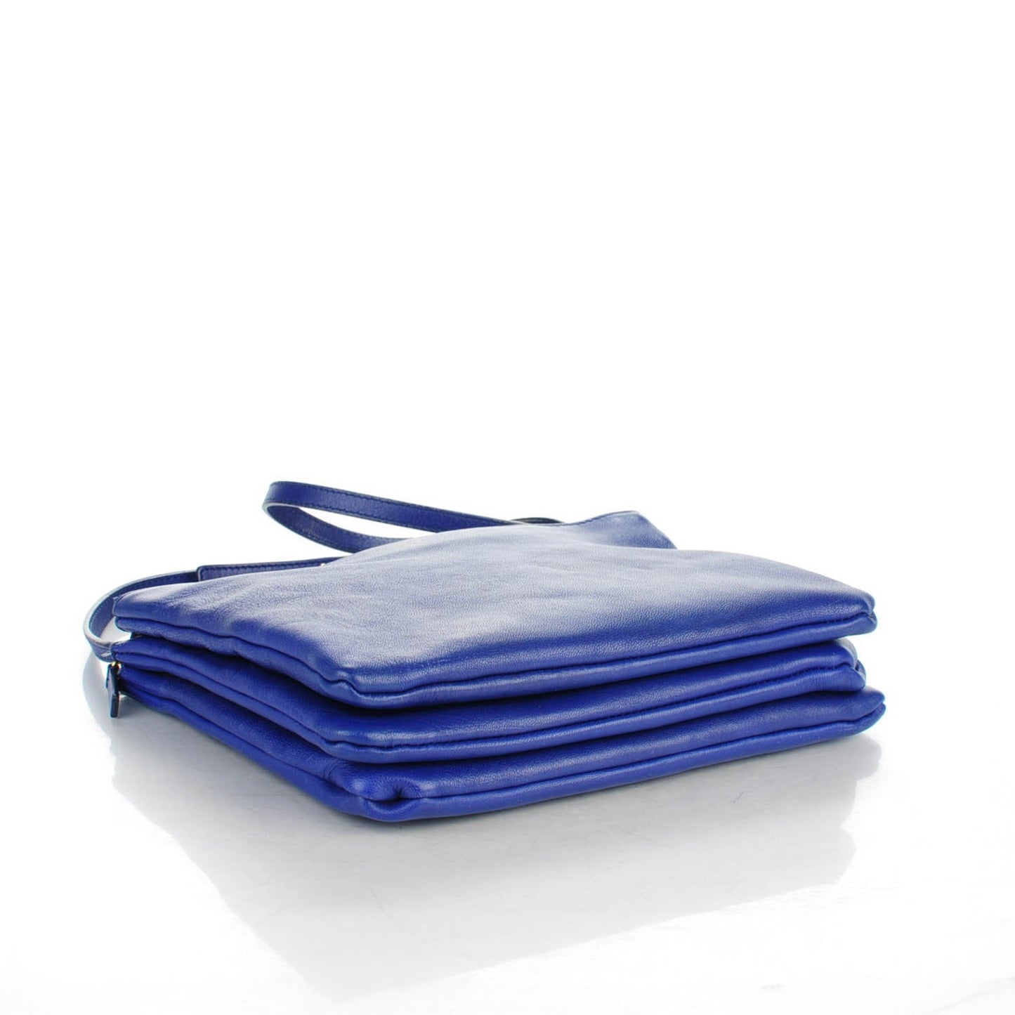 Lambskin Large Trio Crossbody Bag Indigo