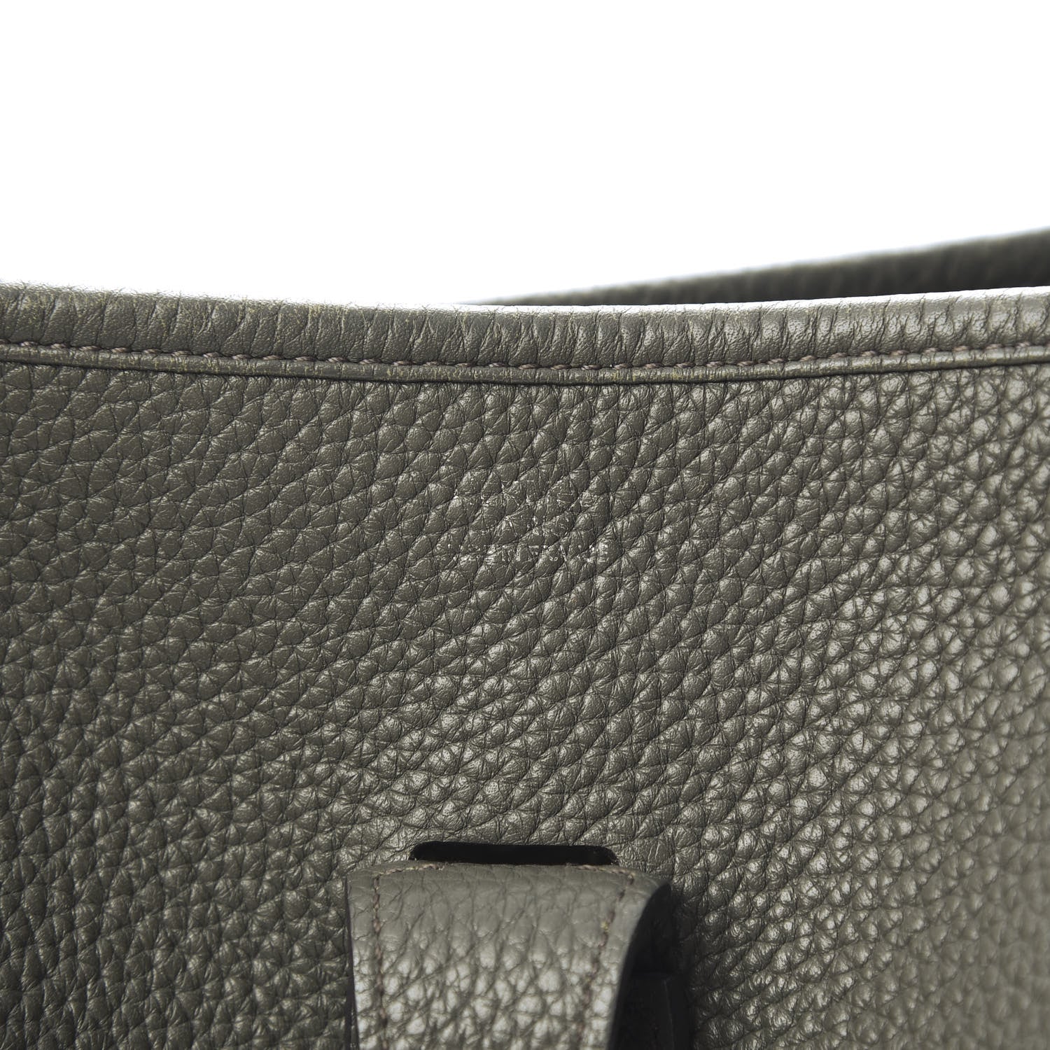 Hermes Taurillon Clemence Amazone Evelyne III GM Vert De Gris 6 of 18