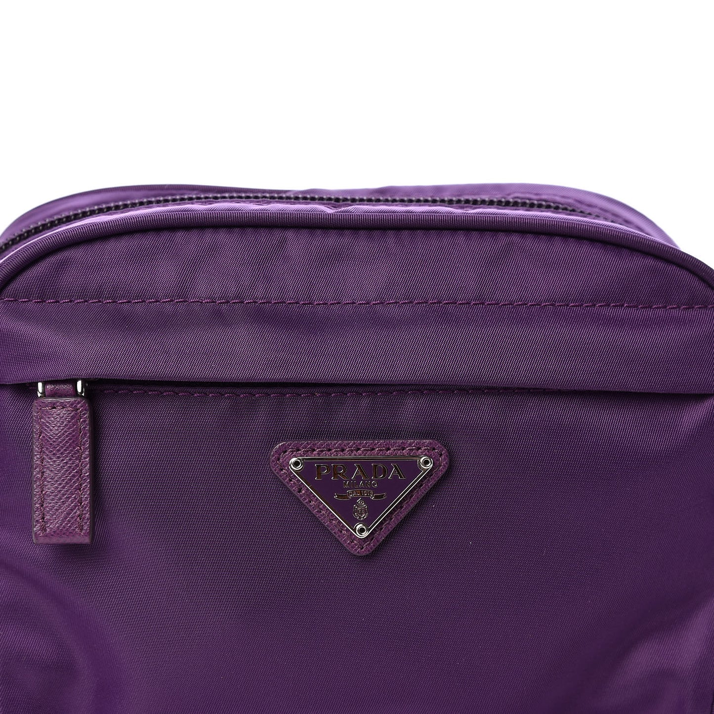 Tessuto Nylon Saffiano Cosmetic Pouch Ciclamino