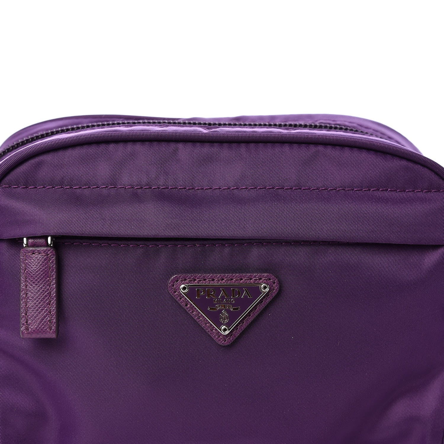 Prada Tessuto Nylon Saffiano Cosmetic Pouch Ciclamino 6 of 8