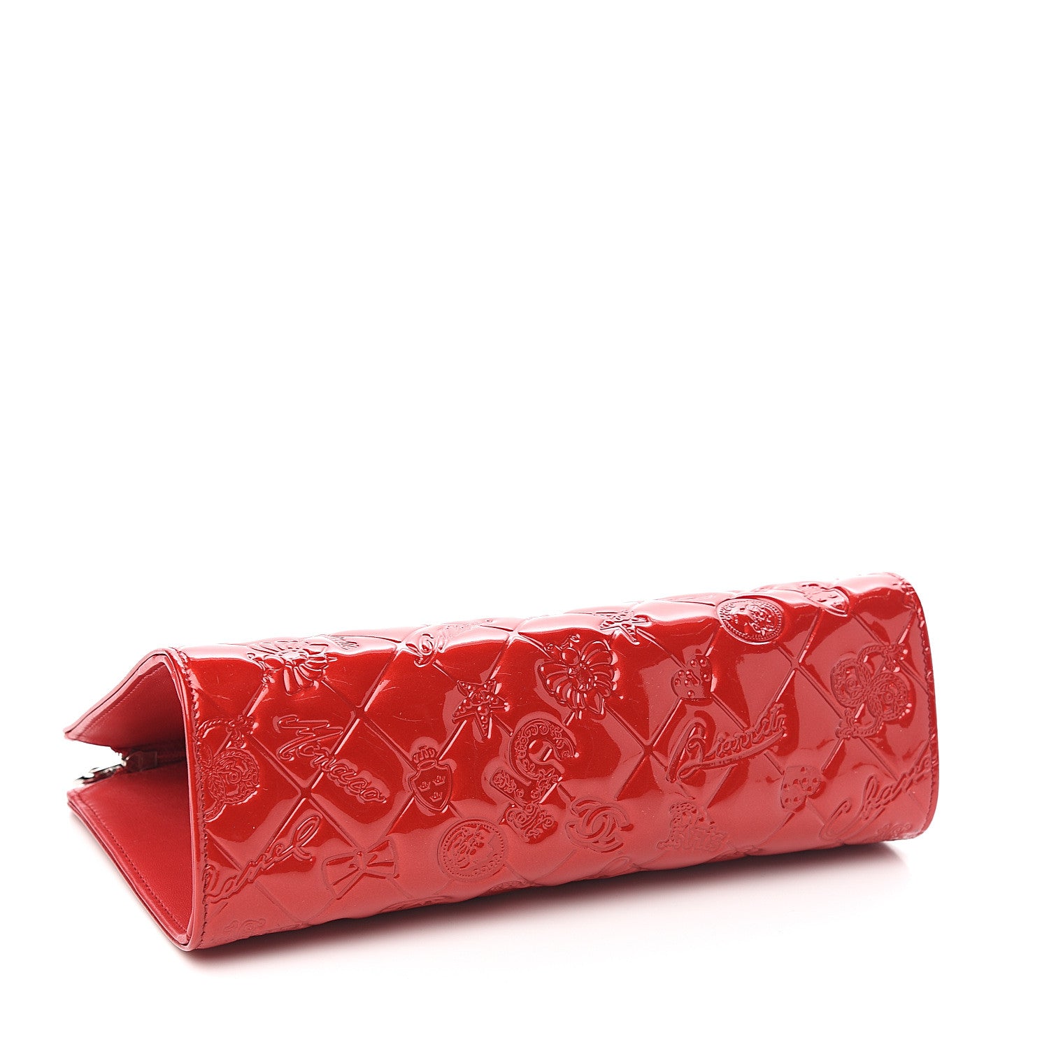 Chanel Patent Calfskin Lucky Symbols Pochette Red 3 of 9