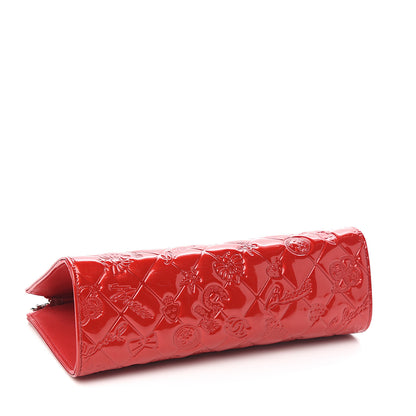 Chanel Patent Calfskin Lucky Symbols Pochette Red 3 of 9