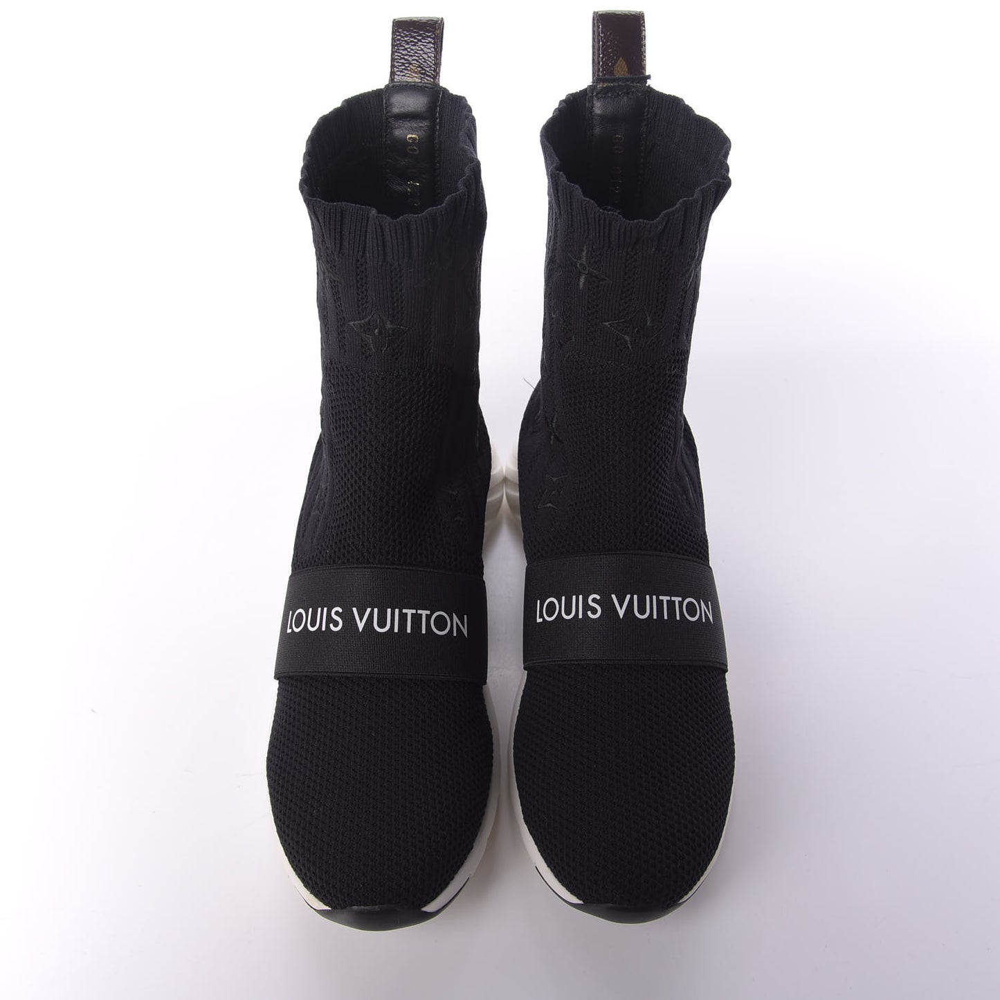 Monogram Stretch Fabric Aftergame Sneaker Boots 35.5 Black