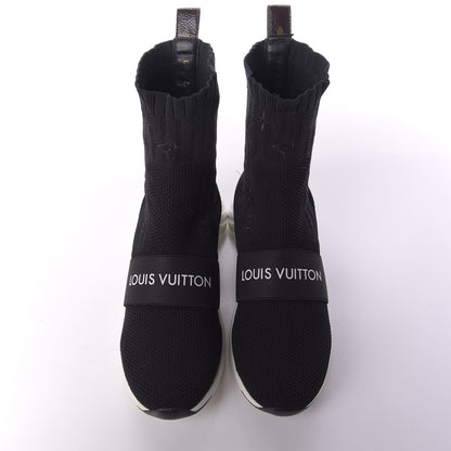 Louis Vuitton Monogram Stretch Fabric Aftergame Sneaker Boots 35.5 Black 5 of 10
